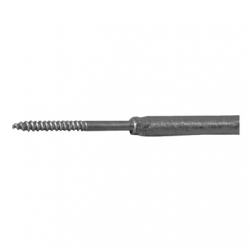 Interception rod with wood screw